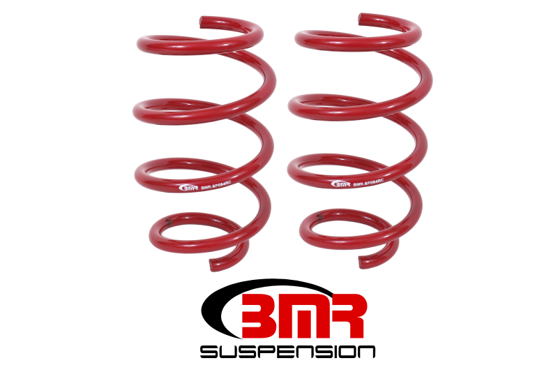 Ford Mustang Lowering Springs - Front - BMR Suspension - Handling Version - Red - `15-`23 Ford Mustang Lowering Springs - Front - BMR Suspension - Handling Version - Red - `15-`23